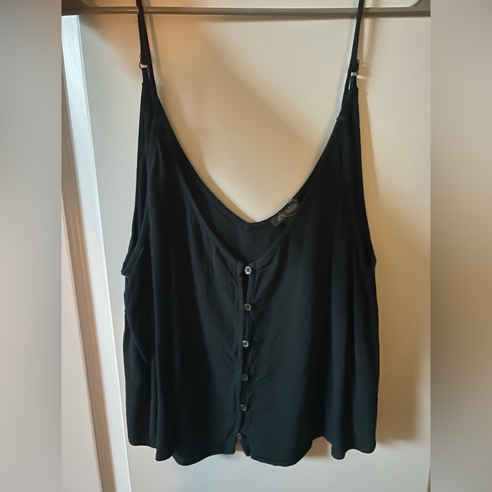 Cropped Dark Green Tank Top